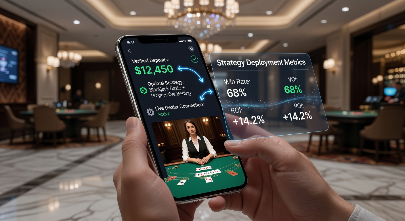 Close-up of mobile screen showing live roulette wheel with strategy overlay and balance verification status