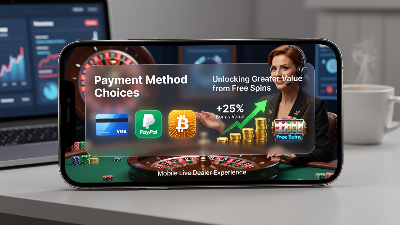 Close-up of smartphone screen showing live dealer baccarat interface with overlaid payment confirmation and bonus balance details
