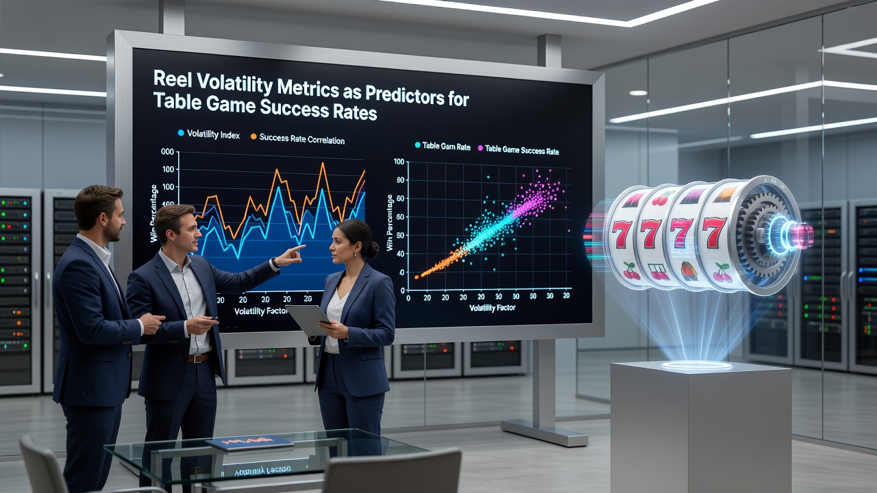 Chart displaying reel volatility metrics overlaid with table game performance data from certified casino floors